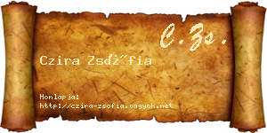 Czira Zsófia névjegykártya